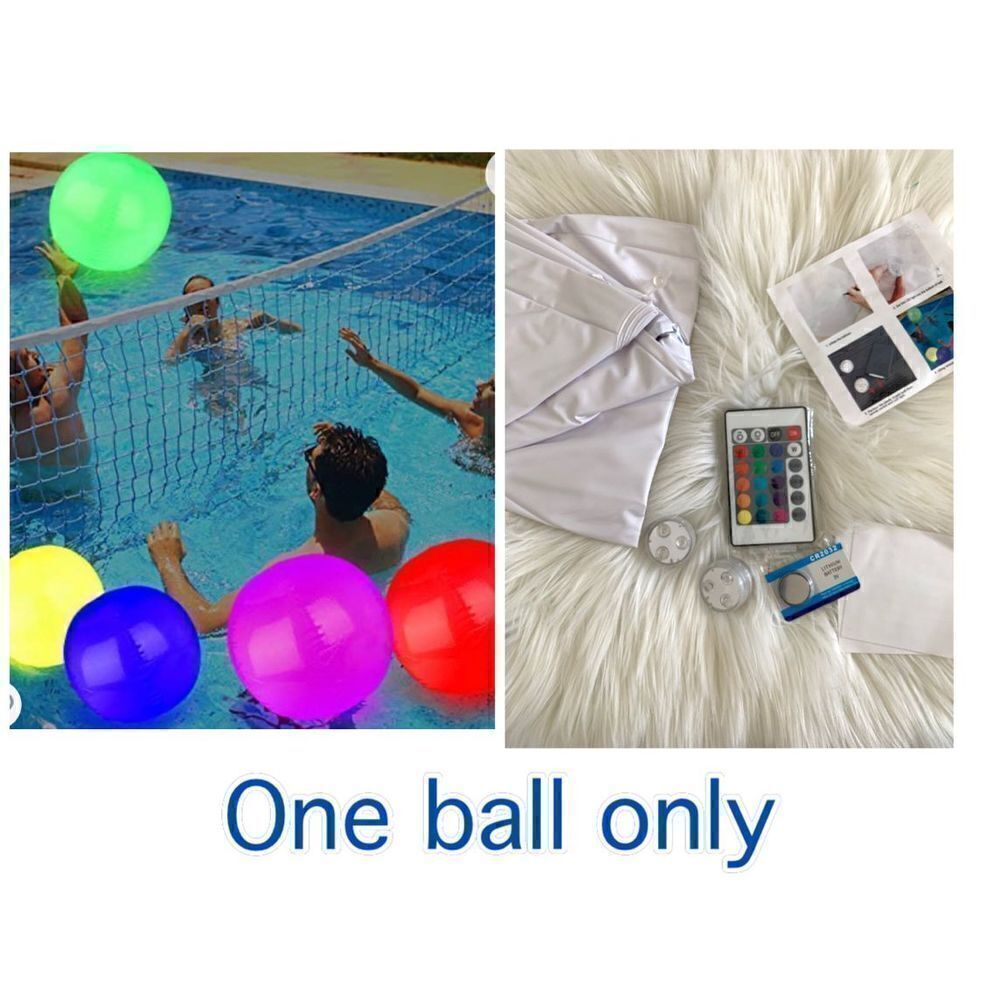 Toys Glow in Dark Ball,16" Pool Toys Beach Party Supplies Beach Pool Ball